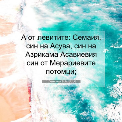 Picture 07 - 1 Летописи 9:14 BULG - А от левитите: Семаия, син - Bible Verse Picture