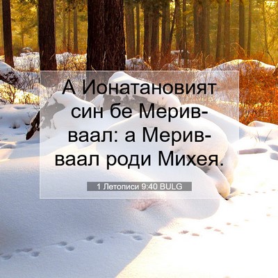Picture 07 - 1 Летописи 9:40 BULG - А Ионатановият син бе - Bible Verse Picture