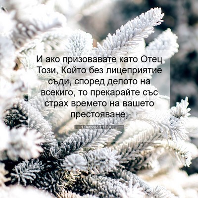 Picture 07 - 1 Петрово 1:17 BULG - И ако призовавате като - Bible Verse Picture