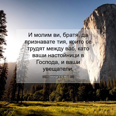 Picture 07 - 1 Солунци 5:12 BULG - И молим ви, братя, да - Bible Verse Picture