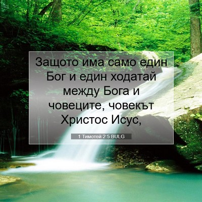 Picture 07 - 1 Тимотей 2:5 BULG - Защото има само един Бог и - Bible Verse Picture