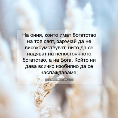 Picture 07 - 1 Тимотей 6:17 BULG - На ония, които имат - Bible Verse Picture