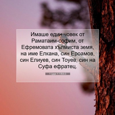 Picture 07 - 1 Царе 1:1 BULG - Имаше един човек от - Bible Verse Picture
