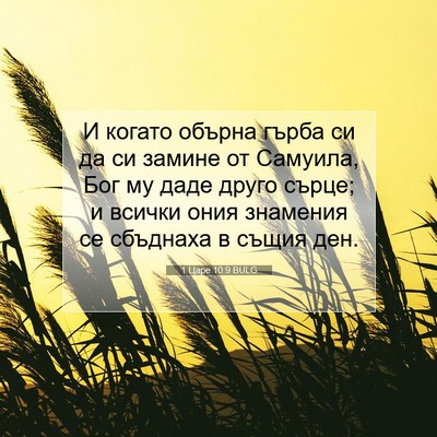 Picture 07 - 1 Царе 10:9 BULG - И когато обърна гърба си да - Bible Verse Picture