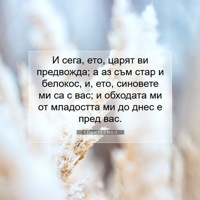 Picture 07 - 1 Царе 12:2 BULG - И сега, ето, царят ви - Bible Verse Picture