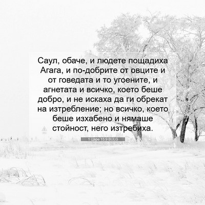 Picture 07 - 1 Царе 15:9 BULG - Саул, обаче, и людете - Bible Verse Picture