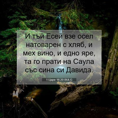 Picture 07 - 1 Царе 16:20 BULG - И тъй Есей взе осел - Bible Verse Picture