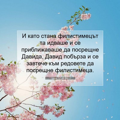 Picture 07 - 1 Царе 17:48 BULG - И като стана филистимецът - Bible Verse Picture