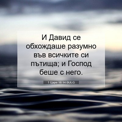 Picture 07 - 1 Царе 18:14 BULG - И Давид се обхождаше - Bible Verse Picture