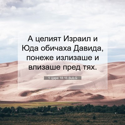 Picture 07 - 1 Царе 18:16 BULG - А целият Израил и Юда - Bible Verse Picture