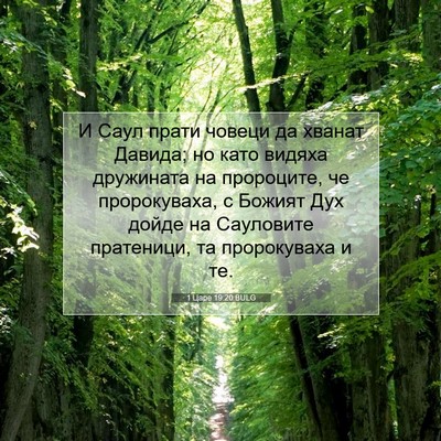 Picture 07 - 1 Царе 19:20 BULG - И Саул прати човеци да - Bible Verse Picture