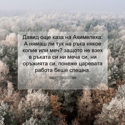 Picture 07 - 1 Царе 21:8 BULG - Давид още каза на - Bible Verse Picture