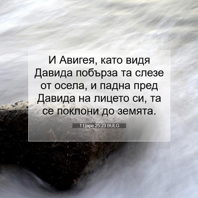 Picture 07 - 1 Царе 25:23 BULG - И Авигея, като видя Давида - Bible Verse Picture