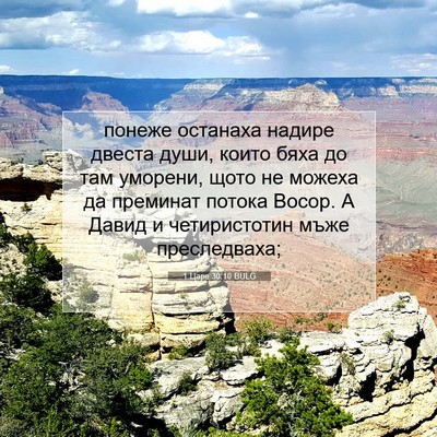 Picture 07 - 1 Царе 30:10 BULG - понеже останаха надире - Bible Verse Picture
