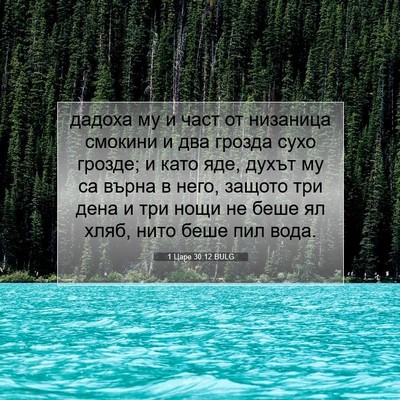 Picture 07 - 1 Царе 30:12 BULG - дадоха му и част от - Bible Verse Picture