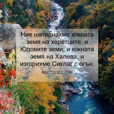 Picture 07 - 1 Царе 30:14 BULG - Ние нападнахме южната земя - Bible Verse Picture