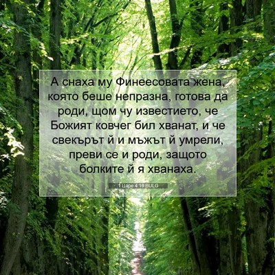Picture 07 - 1 Царе 4:19 BULG - А снаха му Финеесовата - Bible Verse Picture