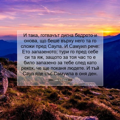 Picture 07 - 1 Царе 9:24 BULG - И така, готвачът дигна - Bible Verse Picture