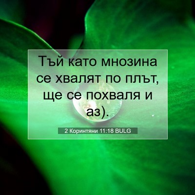 Picture 07 - 2 Коринтяни 11:18 BULG - Тъй като мнозина се хвалят - Bible Verse Picture
