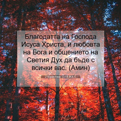 Picture 07 - 2 Коринтяни 13:14 BULG - Благодатта на Господа - Bible Verse Picture