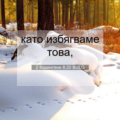 Picture 07 - 2 Коринтяни 8:20 BULG - като избягваме - Bible Verse Picture