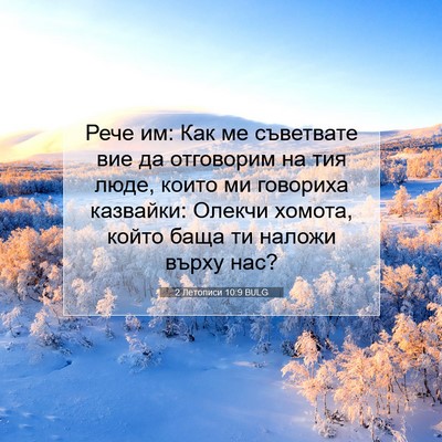 Picture 07 - 2 Летописи 10:9 BULG - Рече им: Как ме съветвате - Bible Verse Picture