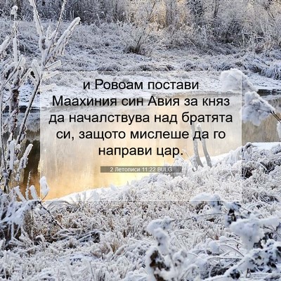 Picture 07 - 2 Летописи 11:22 BULG - и Ровоам постави Маахиния - Bible Verse Picture