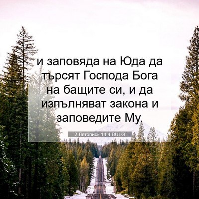 Picture 07 - 2 Летописи 14:4 BULG - и заповяда на Юда да търсят - Bible Verse Picture
