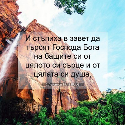 Picture 07 - 2 Летописи 15:12 BULG - И стъпиха в завет да търсят - Bible Verse Picture