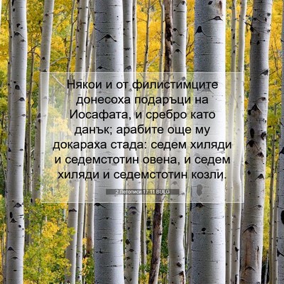 Picture 07 - 2 Летописи 17:11 BULG - Някои и от филистимците - Bible Verse Picture
