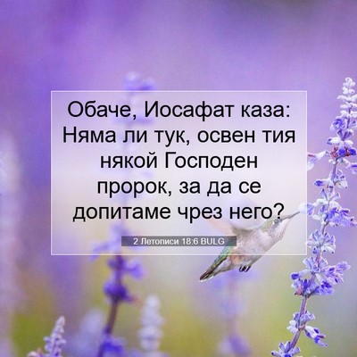 Picture 07 - 2 Летописи 18:6 BULG - Обаче, Иосафат каза: Няма - Bible Verse Picture