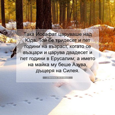 Picture 07 - 2 Летописи 20:31 BULG - Така Иосафат царуваше над - Bible Verse Picture