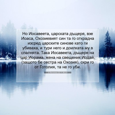 Picture 07 - 2 Летописи 22:11 BULG - Но Иосавеета, царската - Bible Verse Picture