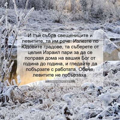 Picture 07 - 2 Летописи 24:5 BULG - И тъй събра свещениците и - Bible Verse Picture