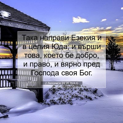 Picture 07 - 2 Летописи 31:20 BULG - Така направи Езекия и в - Bible Verse Picture