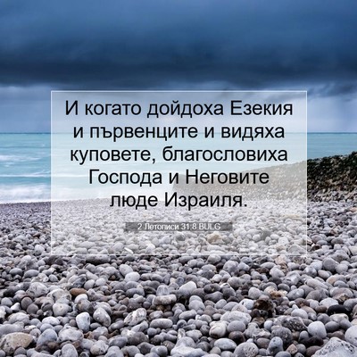 Picture 07 - 2 Летописи 31:8 BULG - И когато дойдоха Езекия и - Bible Verse Picture