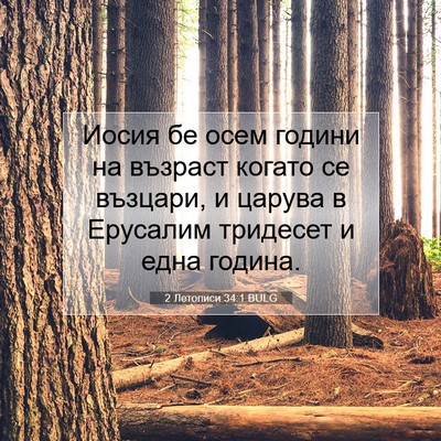 Picture 07 - 2 Летописи 34:1 BULG - Иосия бе осем години на - Bible Verse Picture