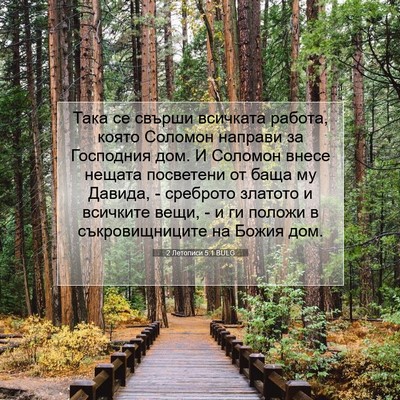 Picture 07 - 2 Летописи 5:1 BULG - Така се свърши всичката - Bible Verse Picture