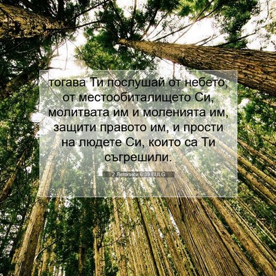 Picture 07 - 2 Летописи 6:39 BULG - тогава Ти послушай от - Bible Verse Picture