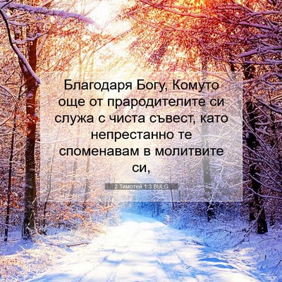 Picture 07 - 2 Тимотей 1:3 BULG - Благодаря Богу, Комуто още - Bible Verse Picture