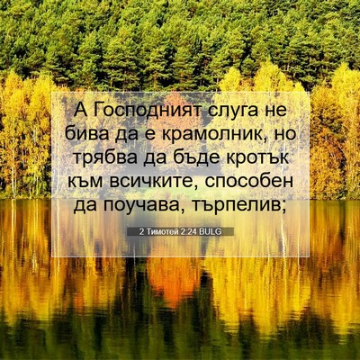 Picture 07 - 2 Тимотей 2:24 BULG - А Господният слуга не бива - Bible Verse Picture