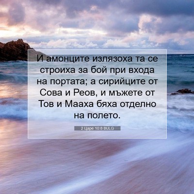 Picture 07 - 2 Царе 10:8 BULG - И амонците излязоха та се - Bible Verse Picture