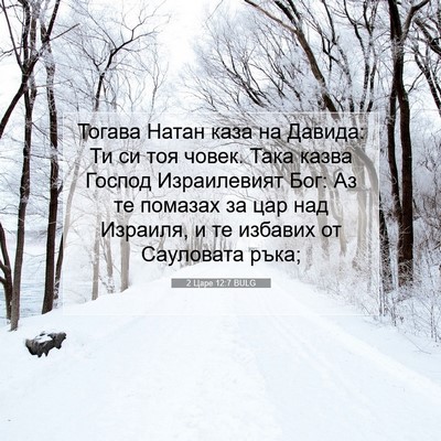 Picture 07 - 2 Царе 12:7 BULG - Тогава Натан каза на - Bible Verse Picture