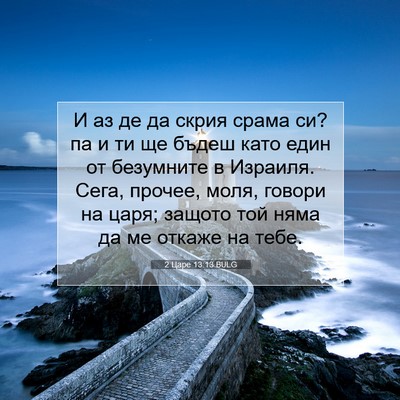 Picture 07 - 2 Царе 13:13 BULG - И аз де да скрия срама си? - Bible Verse Picture