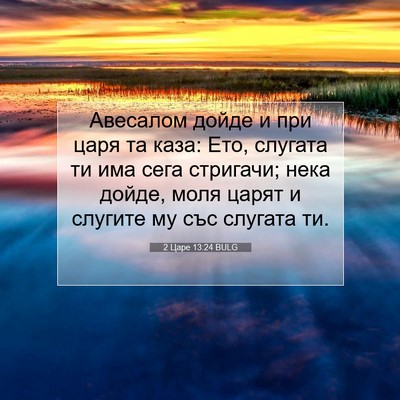 Picture 07 - 2 Царе 13:24 BULG - Авесалом дойде и при царя - Bible Verse Picture