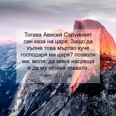 Picture 07 - 2 Царе 16:9 BULG - Тогава Ависей Саруиният - Bible Verse Picture