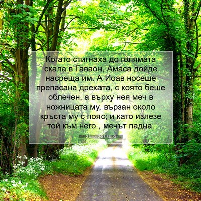 Picture 07 - 2 Царе 20:8 BULG - Когато стигнаха до - Bible Verse Picture