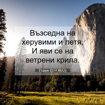 Picture 07 - 2 Царе 22:11 BULG - Възседна на херувими и - Bible Verse Picture