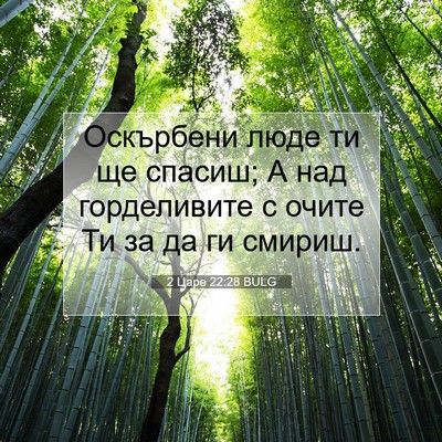 Picture 07 - 2 Царе 22:28 BULG - Оскърбени люде ти ще - Bible Verse Picture