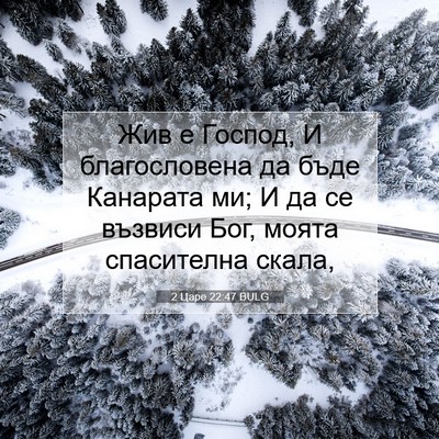Picture 07 - 2 Царе 22:47 BULG - Жив е Господ, И - Bible Verse Picture